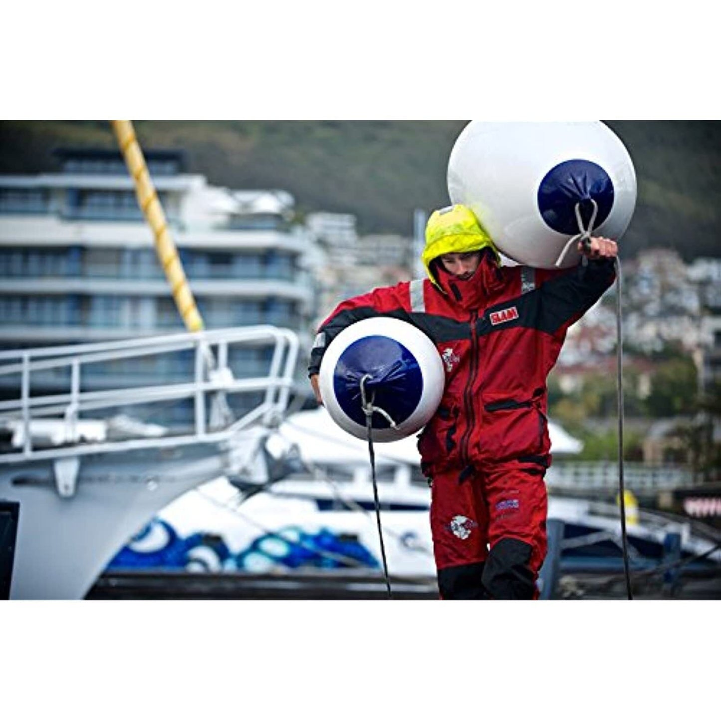 Polyform F-7 Twin Eye Fender 15" x 41" - Black