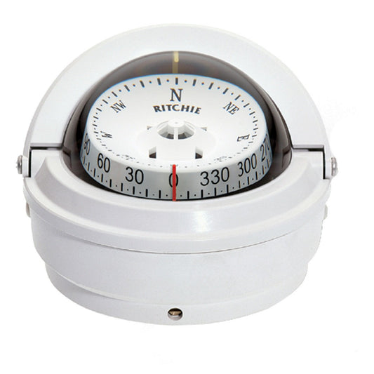 Ritchie S-87W Voyager Compass - Surface Mount - White