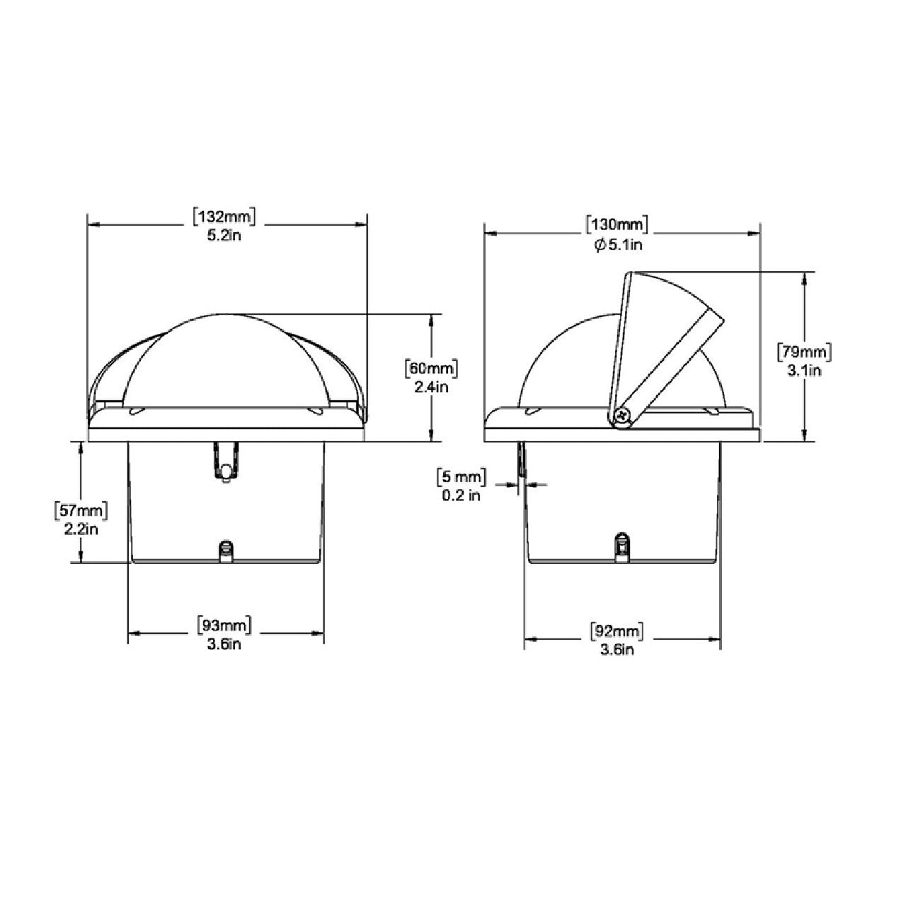 Ritchie HF-742W Helmsman Compass - Flush Mount - White