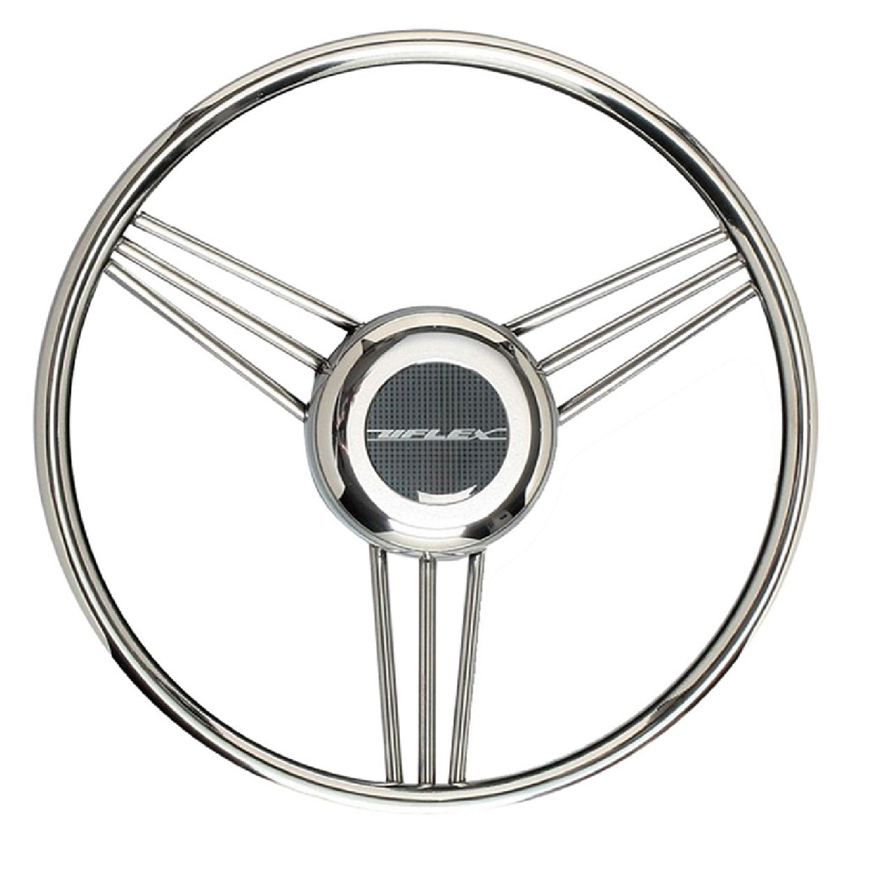 Uflex V27 13.8" Boat Steering Wheel - Stainless Steel Grip & Spokes