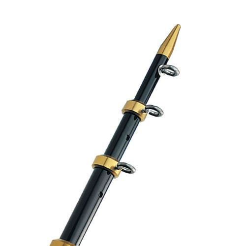 TACO 15' Telescopic Outrigger Poles HD 1-½" - Black/Gold OT-0541BKA15-HD