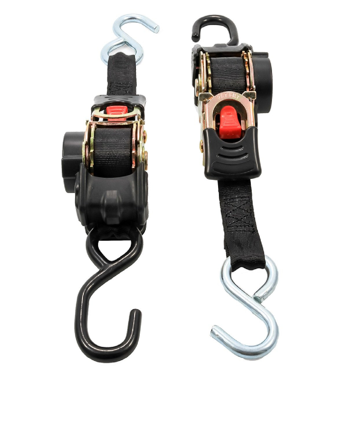 Camco Retractable Boat Trailer Tie Down Straps - 2" Width 6' Dual Hooks