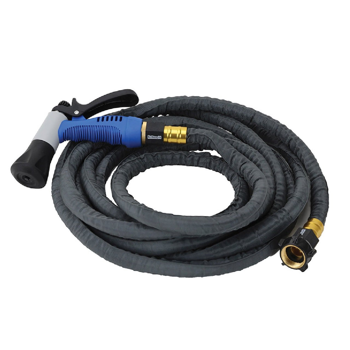 Hosecoil 20' Stainless Steel PRO Hose Kit with Boat Bumper Plastic Body Nozzle (2 Pack)