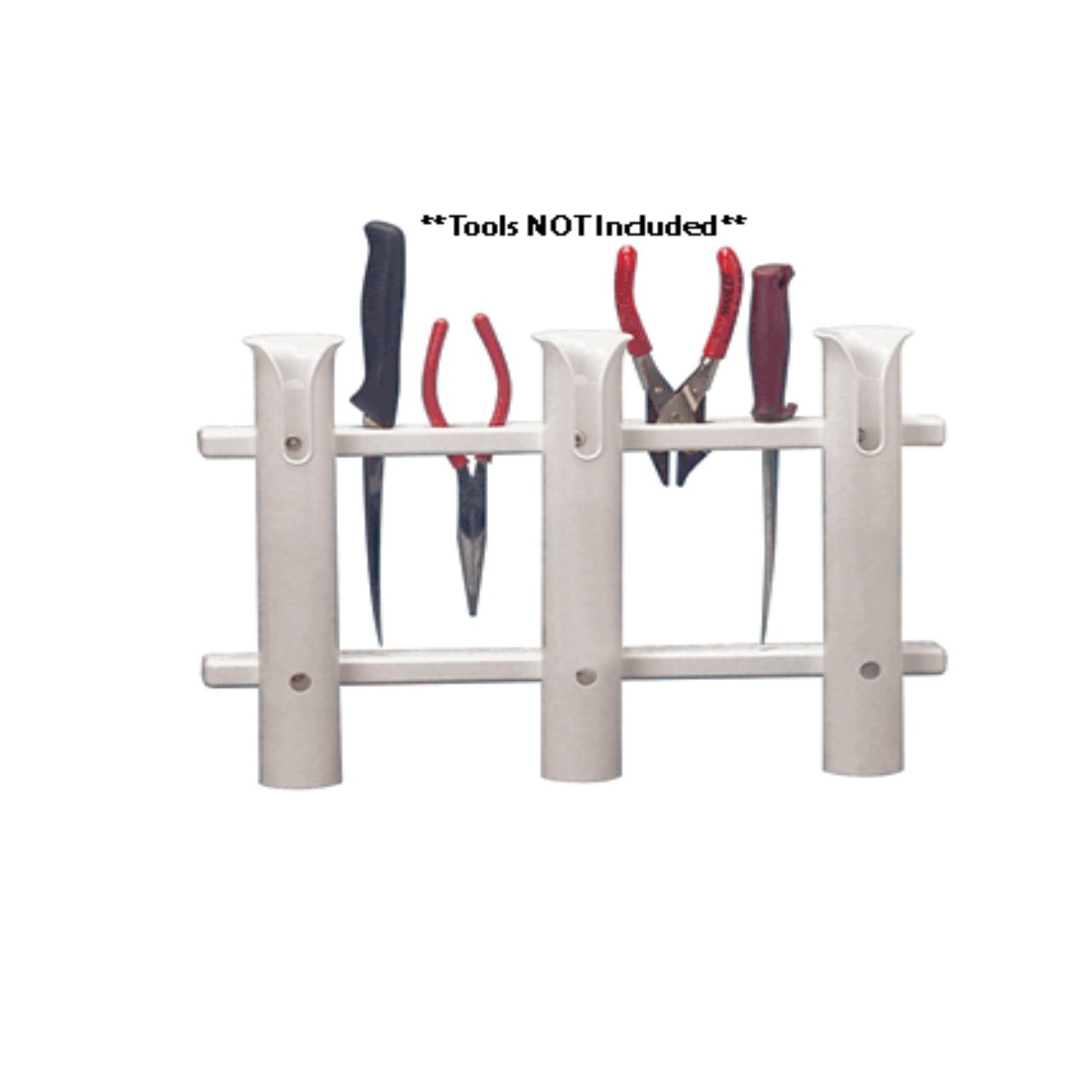 TACO 3-Rod Poly Rod Rack | Fishing Rod Holder White