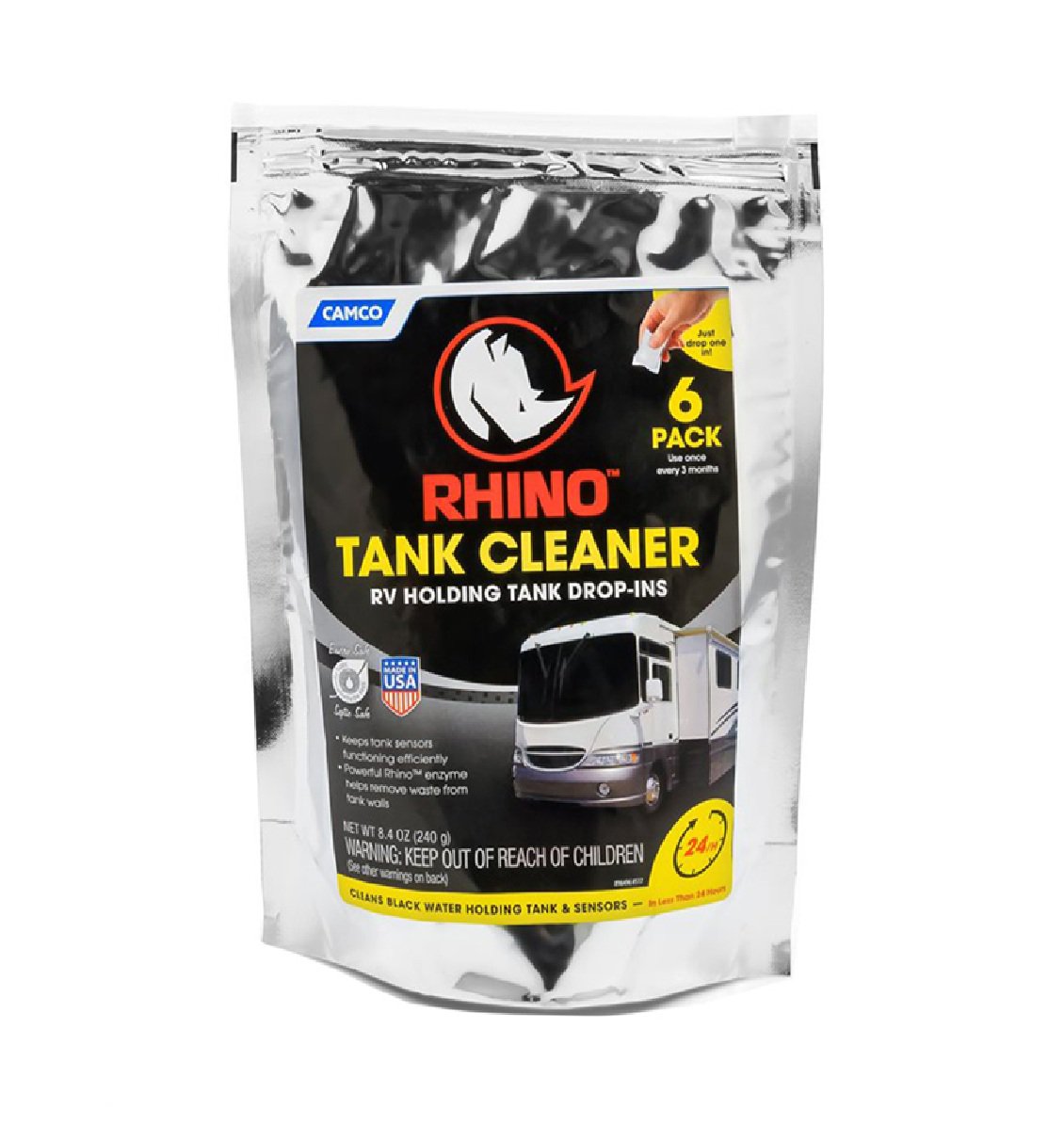 Camco Rhino Holding Tank Cleaner Drop-INs - 6-Pack