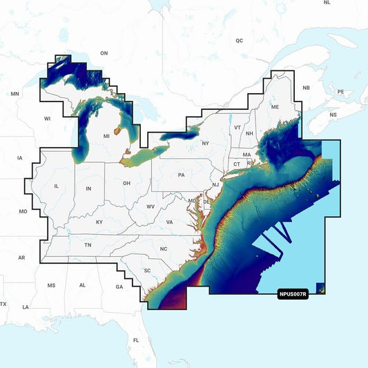 Navionics 010-C1370-40 Platinum Plus NPUS007R U.S. East Fishing Map