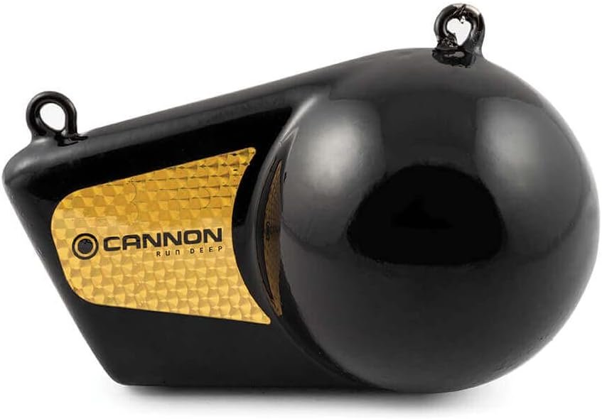 Cannon Downrigger Flash Weight, 16 Pound, Black with Gold Prism