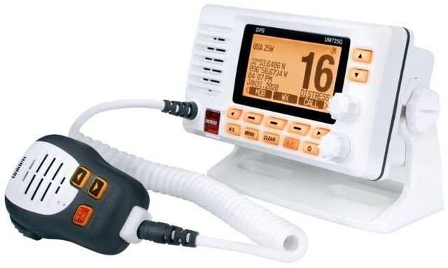 Uniden UM725 Fixed Mount Marine VHF Radio w/GPS - White