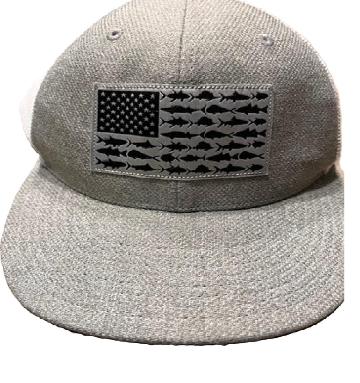 Columbia PFG Fish Flag Mesh Fishing Hat L/XL Gray/White BM1