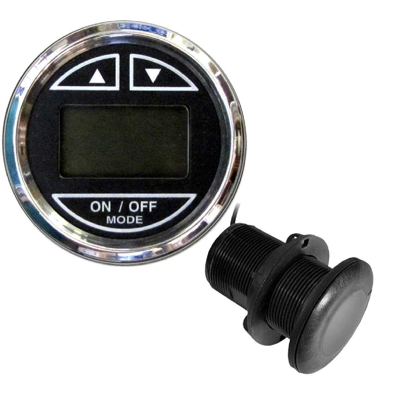 Faria Chesapeake Black 2" Depth Sounder w/Thru-Hull Transducer