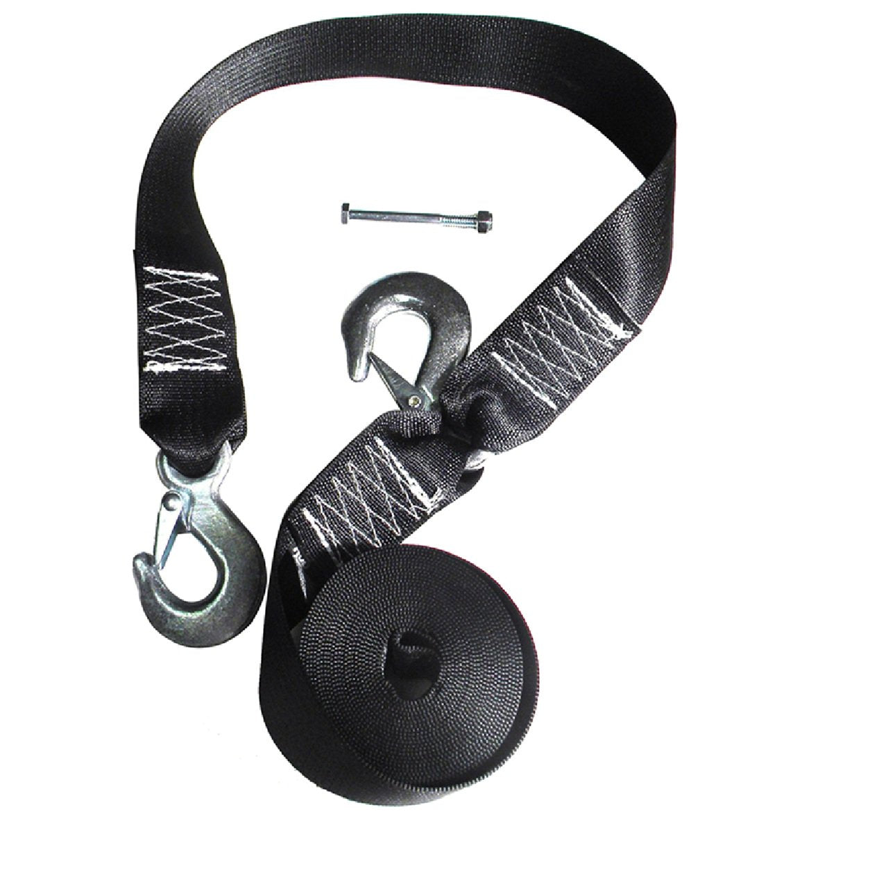 Rod Saver Boat Trailer Winch Strap Replacement w/Safety Strap - 16'