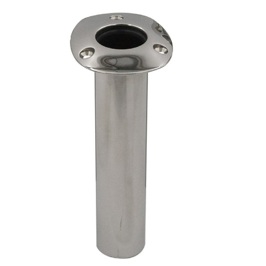 C.E. Smith Flush Mount Fishing Rod Holder - 0 Degree - Black Liner - No Logo