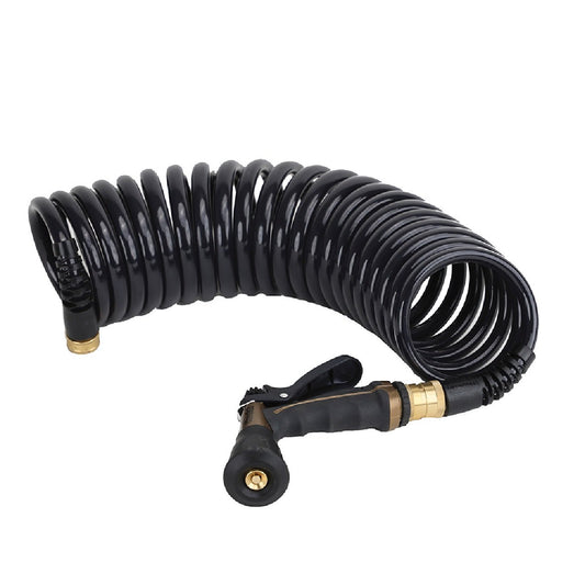 Hosecoil Commercial Pilot PRO 25' Hose Kit with Boat Bumper Metal Body Nozzle