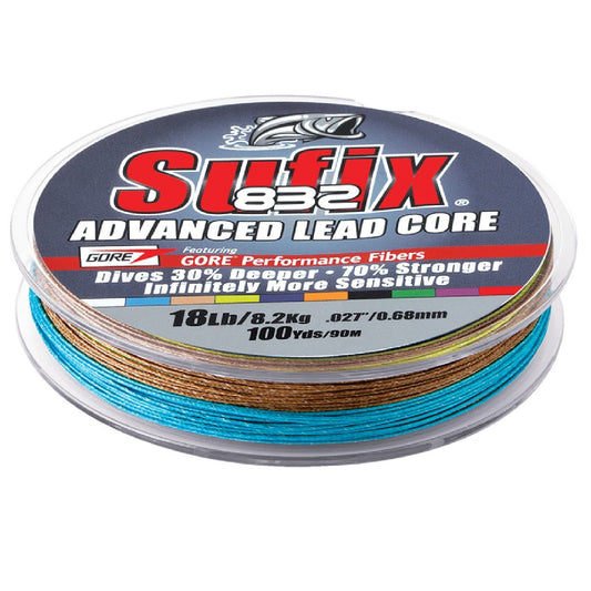 Sufix 832 Advanced Lead Core - 18lb - 10-Color Metered - 100 yds