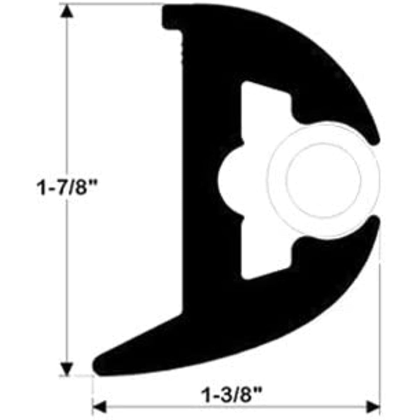 TACO Flex Vinyl Rub Rail Kit - Black w/Black Insert - 70' - 1 - 7/8" x 1 - 3/8" - The Online Fishing Store